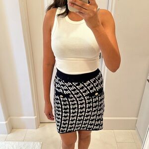 Maje Medium Stretch Navy Skirt NWT